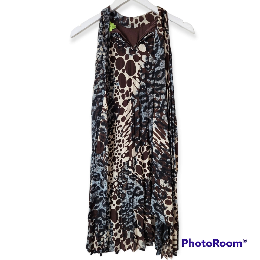 Agora animal print halter blouse size Large - Picture 12 of 15